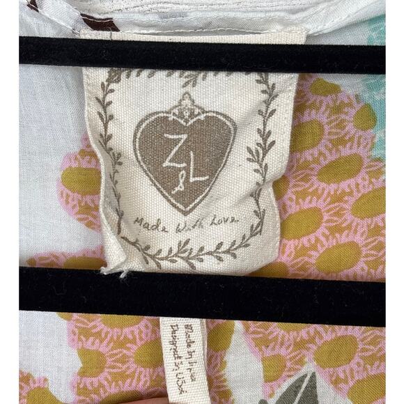 Z & L Womens Bohemian medium Floral 100% Cotton Swimsuit Cover Up beach - Picture 3 of 3